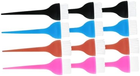 Hair Dye Brush 12pcs Hair Coloring Brush Dye Brush Hair Salon Brush Basting Hair Color Brush Silicone Glue Brush Color Brush Applicator Hair Dye Tint Brush Suite Punk Nylon