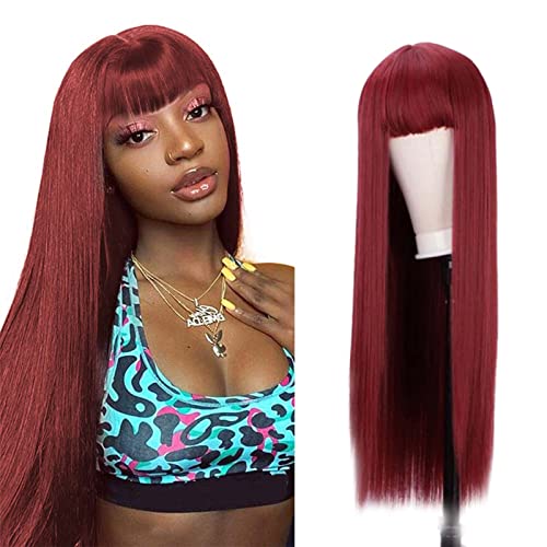Hair Extensions for Short Hair Female Bangs Wig Not Install European American Fashion Wig Long Hair Female Straight To Wear Hairdresser And Wig Hair Bangs Wet And Wavy (B, One Size) - Image 4