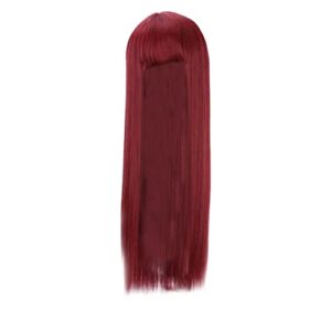 Hair Extensions for Short Hair Female Bangs Wig Not Install European American Fashion Wig Long Hair Female Straight To Wear Hairdresser And Wig Hair Bangs Wet And Wavy (B, One Size)