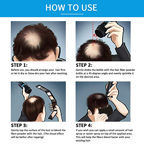 Dark Brown Natural Hair Building Fibers 0.97Oz for Thinning Hair Bald Spot Concealment - Image 7