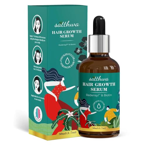 Hair Growth Serum with Redensyl 3% & Anagain 4% - Thicker & Fuller For Hair Fall Control For Men & Women, 50ml (1.7oz)