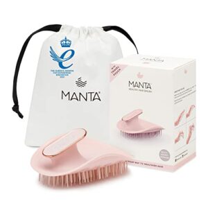 Hair Hairbrush - Fully Flexible Hair Brush - Gentle Brush That Helps Prevent Hair Breakage - Scalp Care Massager and Detangler (Pink-Rose)