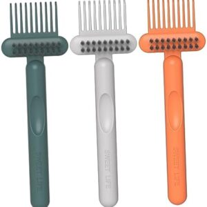 Hair Lint Remover 3Pcs rake Design Hair Brush Cleaner Curling Comb Hairbrush Cleaning Tool rake Hair Brush Comb Cleaner Hair Comb 2-in-1 Comb Cleaner Massage Comb air Bag Tool