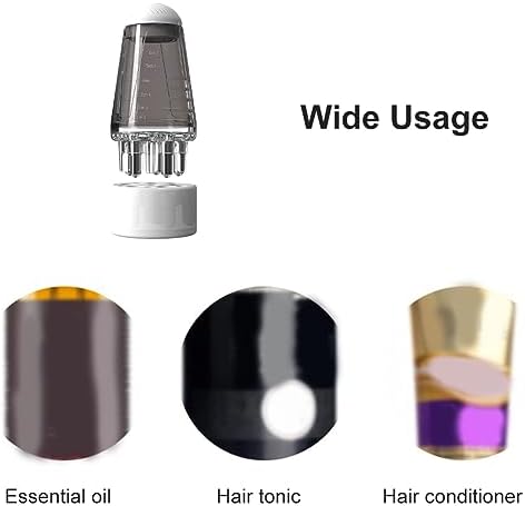 Hair Oil Applicator Bottle, Scalp Applicator Comb Hair Scalp Applicator, Ball Root Comb applicator Bottle Scalp Massager for Hair Growth, Mini Hair Raising Solid Hair Massage Tool(Grey) - Image 4