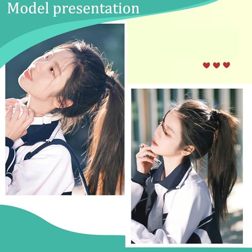 Hair Pieces for Thinning Hair 2PCS 9.8 Inch Invisible Hair Topper Thick Clip on Female Top Hair Pieces for Adding Hair Volume Invisible Hair Clips Thickened Fluffy Hair Piece Fluffy Hair Natural Blac - Image 4