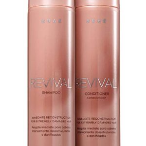 Hair Repair Shampoo and Conditioner - Revival Set 8.45 fl. oz - Best for Extremely Damaged, Dry, Curly or Frizzy Hair - Deep Nourishing - Increase Shine and Hydration - Wheat Germ and Silk Proteins