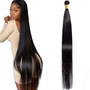 Hair Straight Bundles Human Hair 30 inch Single Bundles 12A Brazilian Straight Hair Bundles Virgin Human Hair Weave One Bundle 100% Unprocessed Human Hair Extensions 1 Bundle