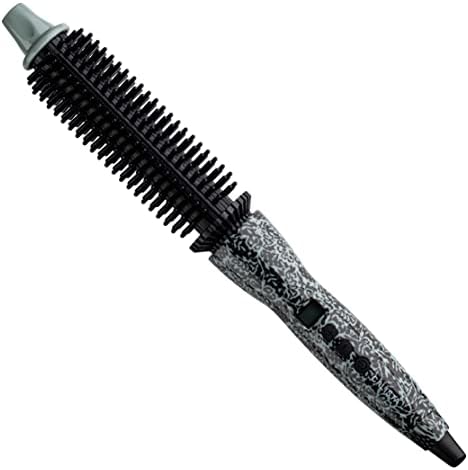 Hair Styler - Heated Round Brush Curling Iron, Professional Ionic Hair Styler Curling Wand for All Hair Types, Flexible Bristles, Long Lasting Curls (1", Turquoise)