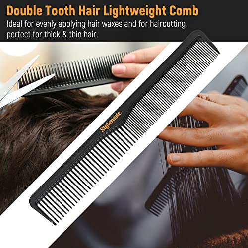 Hair Styling Combs and Brush Set For Men - Quiff Roller Brush For Adding Volume, Mens Styling Combs For Quiff, Pompadour, Slicked-back, Fauxhawk, Undercut - Image 3