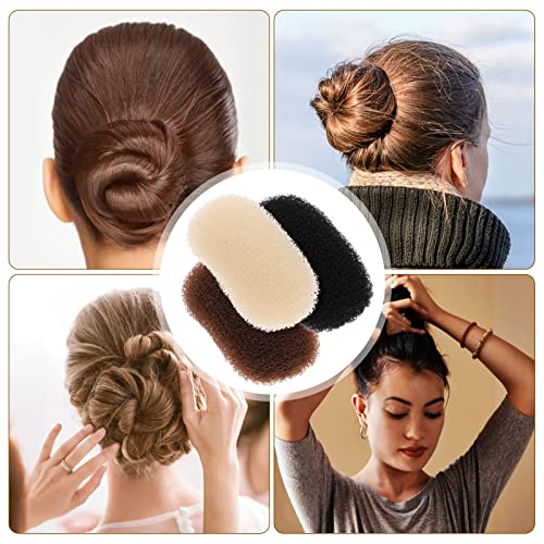 Hair Volume Hair Bumps For Volume Insert 3 Pack Bump It Up Volume Hair Clips For Women Bump It Hair Accessory Hair Padding For Updos Do Beehive Hair Base Charming Hair Style Tool - Image 7