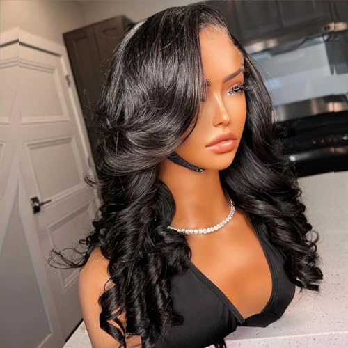 Hair Wear and Go Glueless Wigs Human Hair Pre Plucked Pre Cut Body Wave Lace Front Wigs Human Hair 4x4 Lace Closure Wigs Human Hair Wigs for Black Women Glueless (18 Inch) - Image 3