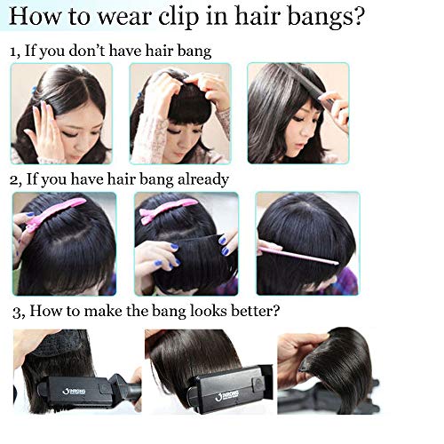 Hairro Clip In Bangs Human Hair Extensions Real Clip On Front Fringe Hairpieces Air Side Bangs With Temple Thin Wispy Curtain Bangs Hair Clip Top Hairpiece For Women 5g #60 Platinum Blonde - Image 5