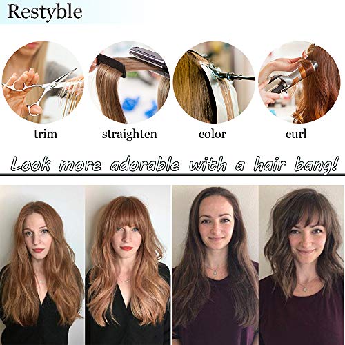Hairro Clip In Bangs Human Hair Extensions Real Clip On Front Fringe Hairpieces Air Side Bangs With Temple Thin Wispy Curtain Bangs Hair Clip Top Hairpiece For Women 5g #60 Platinum Blonde - Image 6