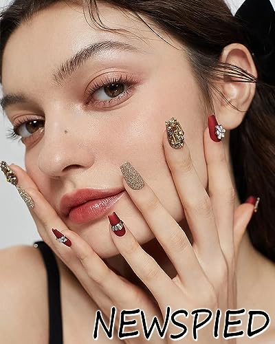 Halloween Press on Nails Coffin Medium Length Ghost Fake Nails Evil Eye Blood Drop Design Scary Halloween Stick on Nails Artificial Full Cover Acrylic False Nails for Women DIY Manicure Tips 24Pcs - Image 7