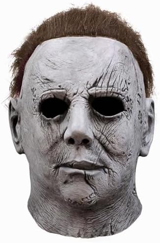 Halloween Scary Michael Myers Head Mask, Original Michael Myers Mask Adult/Kids, Halloween Masquerade Cosplay Latex Full Head Mask Costume for Adults