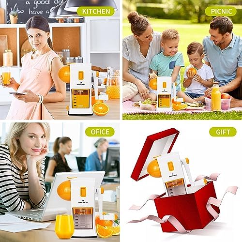Hand Citrus Juicer, Manual Lemon Orange Juice Squeezer, Max 99% Extraction Rate, Cold Press juicer with Pulp-Filter, Dishwasher Safe Easy to Cleanup - Image 6