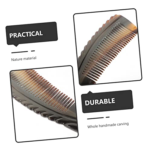 Handmade Buffalo Horn Anti-static Travel Comb for Hair and Scalp Massage - Image 3