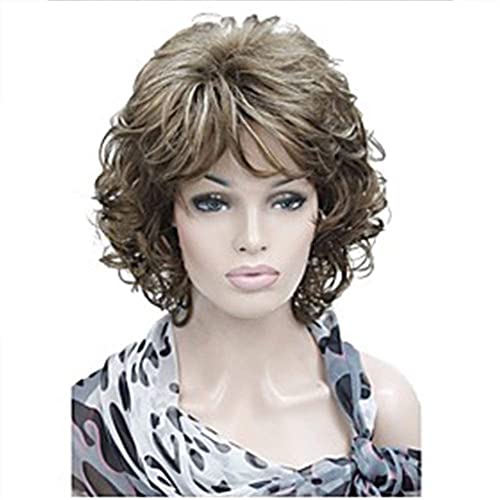Handmade Short Silver White Fluffy Women's Wig - Realistic European Style, Medium Size - Image 4