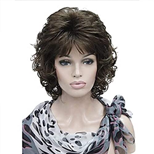 Handmade Short Silver White Fluffy Women's Wig - Realistic European Style, Medium Size - Image 3