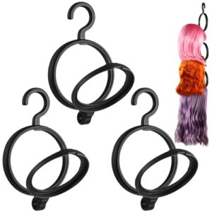 Hanging Wig Stand, Premium Wig Hanger for Multiple Wigs for Display, Storage, Styling, Portable Wig Stands Keep the Wig in Shape & Perfect, 3 Pack