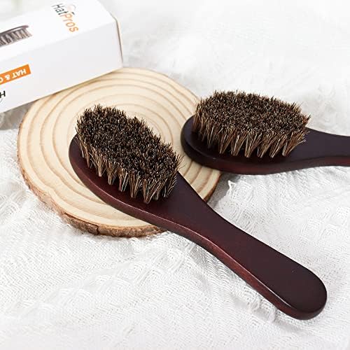 Hat Shoe & Clothing Brush | Travel Horsehair Hat or Shoe Brush | Compact Size Clothing Brush w/Wooden Handle | 1 x Brush Per Order - Image 2