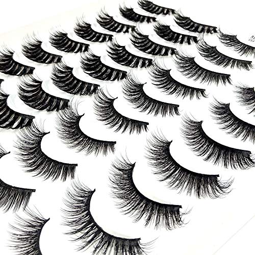 HBZGTLAD 20 pairs natural false eyelashes fake lashes long makeup 3d mink eyelashes eyelash extension mink eyelashes for beauty (GL07) - Image 6