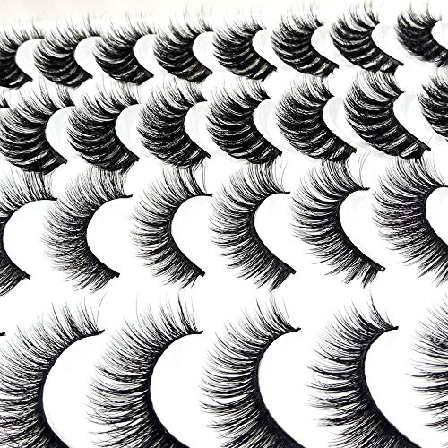 HBZGTLAD 20 pairs natural false eyelashes fake lashes long makeup 3d mink eyelashes eyelash extension mink eyelashes for beauty (GL07) - Image 8