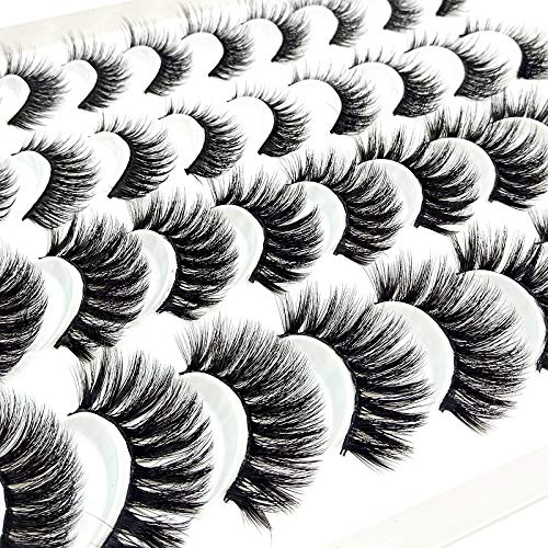 HBZGTLAD 20 pairs natural false eyelashes fake lashes long makeup 3d mink eyelashes eyelash extension mink eyelashes for beauty (GL07) - Image 7