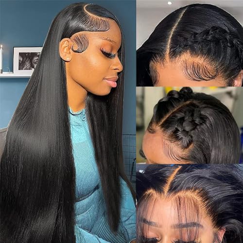HD Lace Front Wigs Human Hair 36 Inch Human Hair Wigs 13x4 Frontal Wigs Human Hair Straight Lace Front Wigs Human Hair Brazilian Virgin Human Hair Wig 180 Density