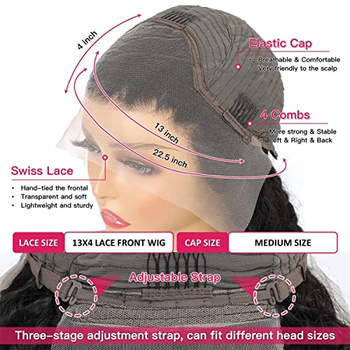 26 Inch HD Transparent Deep Curly Human Hair Lace Front Wig 180% Density - Image 4