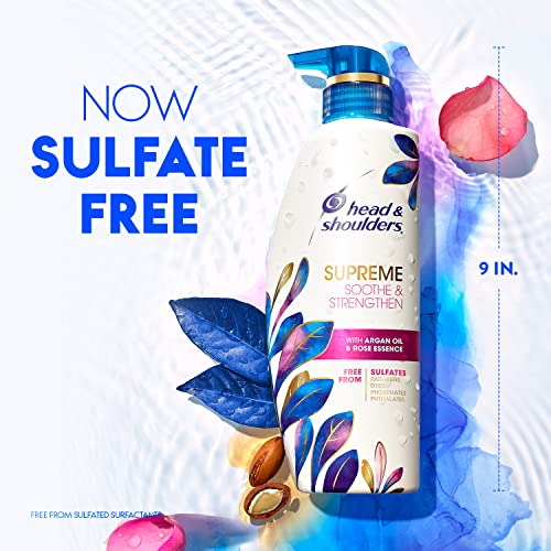 Head & Shoulders Supreme Argan Oil Sulfate-Free Dandruff Shampoo 28.2 Fl Oz - Image 4