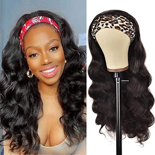 14 Inch Curly Human Hair Glueless Headband Wig 150% Density Machine Made