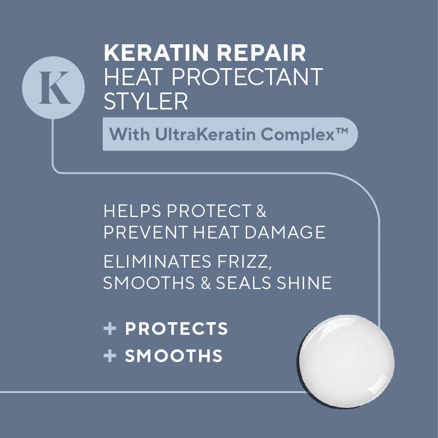 Heat Protectant Styler with UltraKeratin Complex - Prevent Heat Damage & Breakage | Control Frizz & Enhance Shine | Color Safe, Paraben Cruelty Sulfate Free | USA Made (8 oz) - Image 3