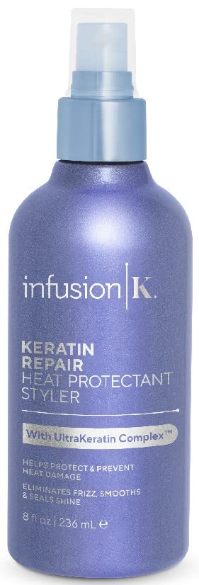 Heat Protectant Styler with UltraKeratin Complex - Prevent Heat Damage & Breakage | Control Frizz & Enhance Shine | Color Safe, Paraben Cruelty Sulfate Free | USA Made (8 oz)