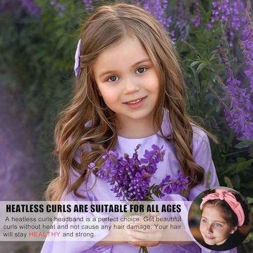Heatless Curlers to Sleep in Heatless Curling Rod Headband For Long Hair Overnight No Heat Curls For Women velvet Hair Rollers, Bottle, Hair Clips, Scrunchie, Rat-tail Comb, 6 Pieces Set (pink) - Image 4