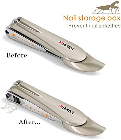 Heavy Duty Nail Clippers for Thick Fingernails Toenails, Professional Nail Cutter with Catcher, Sharp and Durable Nail Care Grooming Kit for Men Women Seniors (Nickel Color) - Image 4