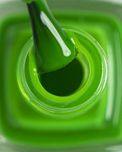 heroine.nyc neon green nail polish - Cruelty-Free, Vegan and Non-Toxic (9-free) Formula - .37 fl. oz. (11 ml) - neon green, 1 bottle - TOXIC TREAT (Green) - Image 3