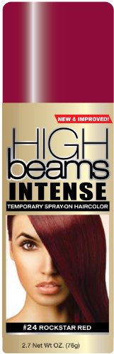 High Beams Intense Spray-On Hair Color –Rockstar Red - 2.7 Oz - Add Temporary Color Highlight to Your Hair Instantly - Great for Streaking, Tipping or Frosting - Washes out Easily