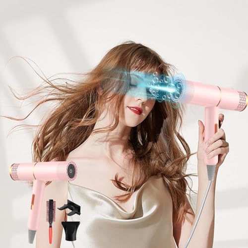 High-Power Electric Hair Dryer with Hot Wind Comb for Women - Home and Salon Use