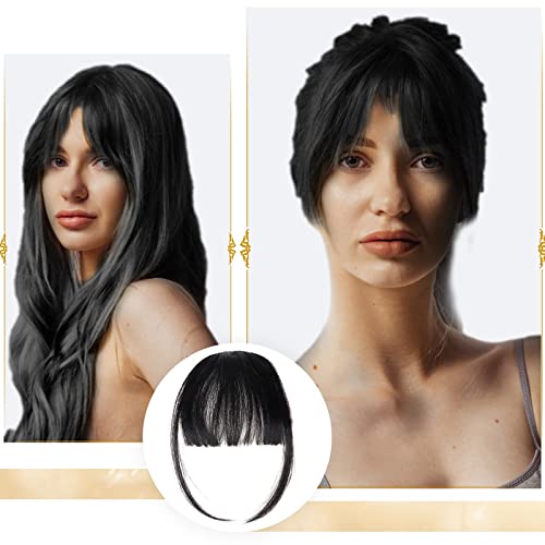 Highlight Cap Extension French Bangs With Clip In Bangs Wig Women'S Natural Color Washable Dyeable Deep Conditioner for Natural Hair (G, One Size) - Image 5