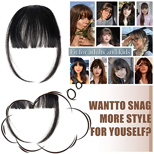 Highlight Cap Extension French Bangs With Clip In Bangs Wig Women'S Natural Color Washable Dyeable Deep Conditioner for Natural Hair (G, One Size) - Image 4