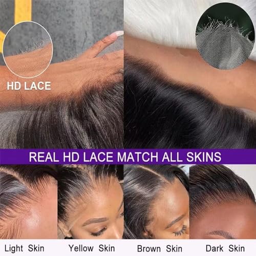 Highlight Ombre Blonde Color Brazilian Hair Wavy Human Hair Wig 13x6 HD Transparent Lace Front Wig Loose Wave Remy Hair Invisible Lace Glueless Wigs 150% Density with Baby Hair Bleached Knots 24inch - Image 6