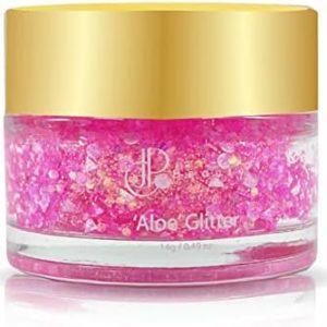 Holographic Glitter Gel for Body, Hair, Face, and Eye - 92% Aloe Vera Based Self-Adhesive and Quick-Dry Body Glitter - 14g / 0.49 oz (Barby Mood)