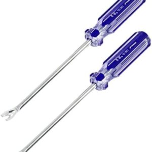 Honbay 2PCS Tack Lifter Screwdriver Tool Staple Remover 3 mm U Tip Nail Staple Rivet Tack Puller for Furniture
