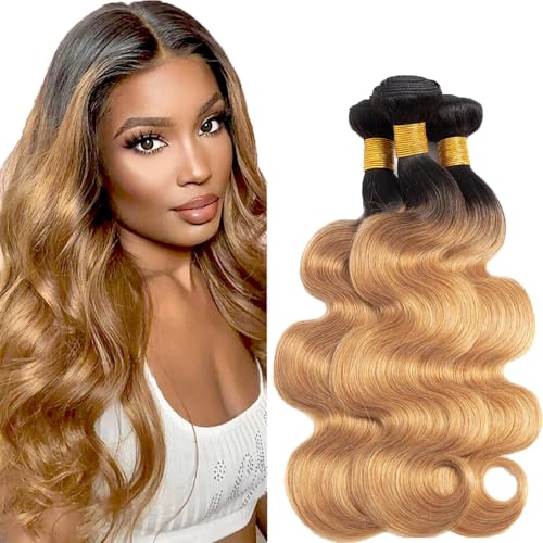 Honey Blonde 16 18 20 Inch Unprocessed Brazilian Body Wave Human Hair Bundles 8A Grade