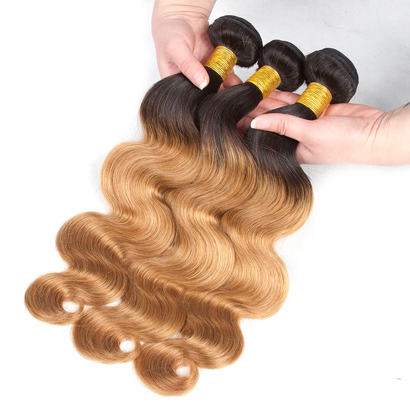 Honey Blonde 16 18 20 Inch Unprocessed Brazilian Body Wave Human Hair Bundles 8A Grade - Image 5