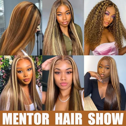 Honey Blonde Ombre 13x4 HD Lace Front Wig 20 Inch Straight 4/27 Balayage 180% Density - Image 5