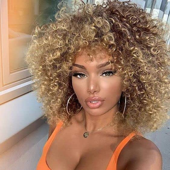 Honey Blonde Human Hair Bundles 1B27 Ombre Bundles Blonde Kinky Curly Human Hair 16 18 20 Inch Brazilian Real Unprocessed Virgin Human Hair Black And Honey Blonde Kinky Curly Human Hair Bundles - Image 8