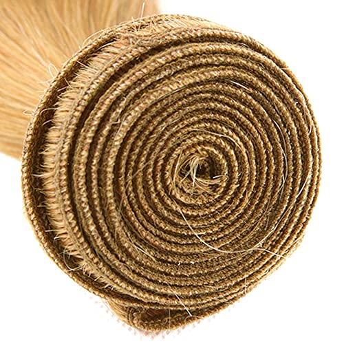 Honey Blonde Kinky Straight 8A Grade Human Hair Bundles 3 Piece Set 10-14 Inch - Image 4