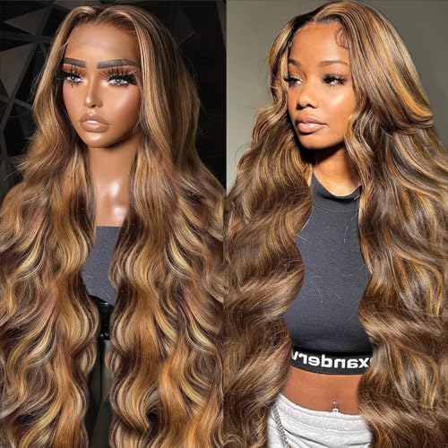 26 Inch Honey Blonde Body Wave 180% Density 13x6 HD Transparent Lace Front Human Hair Wig